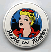 Button 055: Rosie the Riveter (WWII heroine by Trina Robbins)