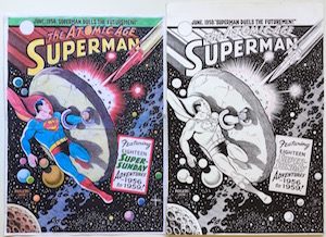 Peter Poplaski Original Art: The Atomic Age Superman: 1956-1959 FRONT Cover
